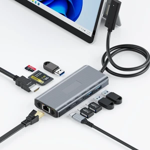 10 in 1 Microsoft Surface Docking Station-Surface Dock with HDMI Ethernet SD/TF Slot 3*USB 3.0+2*USB C 3.0+1*USB C PD,Docking Station for Surface Pro 11/10/9/8/X/7/6/5, Surface Laptop, Surface Book 10 in 1 Microsoft Surface Docking Station-Surface Dock with HDMI Ethernet SD/TF Slot 3*USB 3.0+2*USB C 3.0+1*USB C PD,Docking Station for Surface Pro 11/10/9/8/X/7/6/5, Surface Laptop, Surface Book
