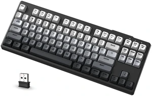 ATTACK SHARK M87 80% Wireless Gaming Keyboard,87 Keys Rainbow Lights TKL Mechanical Feeling SA PBT Keyboard for Mac/Win, Bluetooth 5.0/2.4Ghz Dual Mode Pc Keyboards for Office/Gaming Moonlight ATTACK SHARK M87 80% Wireless Gaming Keyboard,87 Keys Rainbow Lights TKL Mechanical Feeling SA PBT Keyboard for Mac/Win, Bluetooth 5.0/2.4Ghz Dual Mode Pc Keyboards for Office/Gaming Moonlight