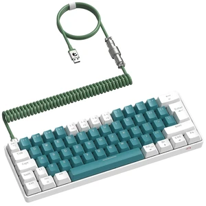 ZIYOU LANG RK-T60 Wired Mechanical Gaming Keyboard Mini Portable with Rainbow Backlit 62Key ABS Keycaps Full Anti-Ghosting Ergonomic Design Coiled Aviator Cable for PS4/PC/WIN Gamer(Green/Blue Switch ZIYOU LANG RK-T60 Wired Mechanical Gaming Keyboard Mini Portable with Rainbow Backlit 62Key ABS Keycaps Full Anti-Ghosting Ergonomic Design Coiled Aviator Cable for PS4/PC/WIN Gamer(Green/Blue Switch