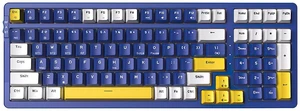 Qisan Wireless/Wired Mechanical Gaming Keyboard, Triple Mode 2.4G/USB-C/BT (98%) Wireless Mechanical Keyboard with US Layout | Brown Switch Rechargeable RGB Backlit Keyboards for Gaming, Blue & White Qisan Wireless/Wired Mechanical Gaming Keyboard, Triple Mode 2.4G/USB-C/BT (98%) Wireless Mechanical Keyboard with US Layout | Brown Switch Rechargeable RGB Backlit Keyboards for Gaming, Blue & White