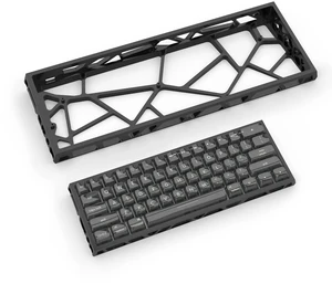 kutethy KY60 Hollow Out Aluminum Keyboard Case,60% Mechanical Keyboard Shell Custom Keyboard Barebones Compatible with Wooting60 Mad60 Win60 GH60 60HE (Black) kutethy KY60 Hollow Out Aluminum Keyboard Case,60% Mechanical Keyboard Shell Custom Keyboard Barebones Compatible with Wooting60 Mad60 Win60 GH60 60HE (Black)