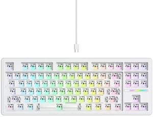 GTSP 75% Custom Barebones Keyboard kit Gasket MoutedBlank DIY Silent TKL Mechanical Gaming Keyboard PCB Hot Swappable 3pin/5pin Switch with South-Facing RGB for Win/Mac (M87 Kit-White) GTSP 75% Custom Barebones Keyboard kit Gasket MoutedBlank DIY Silent TKL Mechanical Gaming Keyboard PCB Hot Swappable 3pin/5pin Switch with South-Facing RGB for Win/Mac (M87 Kit-White)