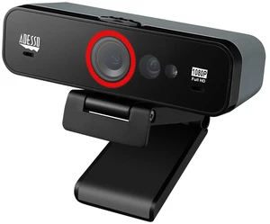 Adesso CyberTrack F1 1080P Windows Hello Face Recognition Webcam | Built in dual microphone, AV privacy toggle shutter, 3-axis pan tilt tripod mount, compatible with major video platforms Adesso CyberTrack F1 1080P Windows Hello Face Recognition Webcam | Built in dual microphone, AV privacy toggle shutter, 3-axis pan tilt tripod mount, compatible with major video platforms