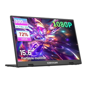 sibolan Portable Monitor, 15.6 Display, 1080P Full HD Resolution, IPS Panel, 300 Nits Brightness, 60Hz Refresh Rate, USB-C/HDMI, Plug & Play, Height-Adjustable Stand, Gaming & Travel sibolan Portable Monitor, 15.6 Display, 1080P Full HD Resolution, IPS Panel, 300 Nits Brightness, 60Hz Refresh Rate, USB-C/HDMI, Plug & Play, Height-Adjustable Stand, Gaming & Travel