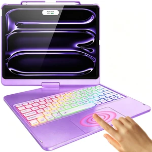 for iPad Pro 13 inch Case with Keyboard M5/M4, 360° Rotating, Purple | Multi-Touch Trackpad, 7-Color Backlit, Built-in Pencil Holder, Long Battery, Keyboard for iPad Pro 13-inch (M5/M4) 2025/2024 for iPad Pro 13 inch Case with Keyboard M5/M4, 360° Rotating, Purple | Multi-Touch Trackpad, 7-Color Backlit, Built-in Pencil Holder, Long Battery, Keyboard for iPad Pro 13-inch (M5/M4) 2025/2024