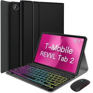 HSIAOZ Backlit Keyboard Case for T-Mobile REVVL Tab 2 10.1 Inch (2025), Rainbow Backlight Detachable Wireless Keyboard with PU Leather Folio Case for 10.1 T-Mobile Revvl Tab 2 5G HSIAOZ Backlit Keyboard Case for T-Mobile REVVL Tab 2 10.1 Inch (2025), Rainbow Backlight Detachable Wireless Keyboard with PU Leather Folio Case for 10.1 T-Mobile Revvl Tab 2 5G