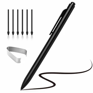 Magnetic Stylus Pen Compatible with Remarkable 1/2 & Kindle Scribe, Black | 4096 pressure levels with top eraser; includes 6 replacement tips and a pen clip for writing, sketching and note-taking. Magnetic Stylus Pen Compatible with Remarkable 1/2 & Kindle Scribe, Black | 4096 pressure levels with top eraser; includes 6 replacement tips and a pen clip for writing, sketching and note-taking.