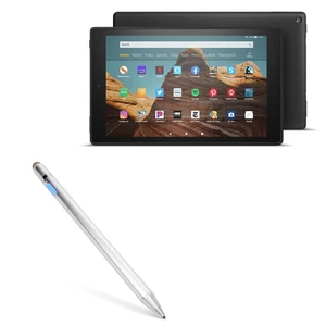 BoxWave Stylus Pen Compatible with Amazon Fire HD 10 (9th Gen 2019) - AccuPoint Active Stylus, Electronic Stylus with Ultra Fine Tip - Metallic Silver BoxWave Stylus Pen Compatible with Amazon Fire HD 10 (9th Gen 2019) - AccuPoint Active Stylus, Electronic Stylus with Ultra Fine Tip - Metallic Silver
