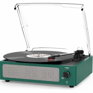 Vinyl Record Player with Speakers Belt-Driven Turntable, Emerald Green | All-in-one Beginner LP Players,Retro Old-school Phonograph,Belt-Driven,3-Speed,BT Wireless Input,Headphone,AUX,RCA,Auto Stop Vinyl Record Player with Speakers Belt-Driven Turntable, Emerald Green | All-in-one Beginner LP Players,Retro Old-school Phonograph,Belt-Driven,3-Speed,BT Wireless Input,Headphone,AUX,RCA,Auto Stop