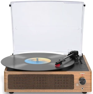 WOCKODER® Vintage Record Player with Speakers Retro Turntable,Light Brown | Wooden Grain LP Phonograph,Belt-Driven,3-Speed,BT Wireless Playback,Headphone,AUX,RCA,Auto Stop,All-in-one,Anti-Vibration WOCKODER® Vintage Record Player with Speakers Retro Turntable,Light Brown | Wooden Grain LP Phonograph,Belt-Driven,3-Speed,BT Wireless Playback,Headphone,AUX,RCA,Auto Stop,All-in-one,Anti-Vibration