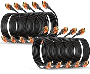 MOSIMLI 4K HDMI 2.0 Cable, 10FT, 10-Pack, 18Gbps | Long Reach for Home Theater and Gaming, 4K@60Hz, 2K@240Hz, HDR10, 3D, ARC, Dolby, HDCP 2.2