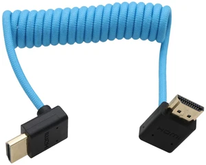 HangTon 90-Degree HDMI 8K/60 4K/120p Cable for ATOMOS Ninja V Shinobi, Sony FX9 FX30, Nikon Z6iii Z8 Z9, Fujifilm GFX100II X-H2S, Teradek Hollyland Mars 400, Home Theater, Braided Coiled HangTon 90-Degree HDMI 8K/60 4K/120p Cable for ATOMOS Ninja V Shinobi, Sony FX9 FX30, Nikon Z6iii Z8 Z9, Fujifilm GFX100II X-H2S, Teradek Hollyland Mars 400, Home Theater, Braided Coiled