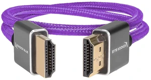 KONDOR BLUE x Geral Undone | Full HDMI 2.0 Type A Male to Male 18" Straight Braided Cable | 4K 60Hz 18Gbps, HDR, 3D, Reinforced | for On-Camera Monitors & Recorders + More | Purple KONDOR BLUE x Geral Undone | Full HDMI 2.0 Type A Male to Male 18" Straight Braided Cable | 4K 60Hz 18Gbps, HDR, 3D, Reinforced | for On-Camera Monitors & Recorders + More | Purple