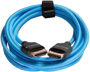 KONDOR BLUE | 7' Full HDMI 2.0 Straight Braided Cable | Type A Male to Male, 4K 60Hz 18Gbps, HDR, 3D, Reinforced | for On-Camera Monitors & Recorders | Blue KONDOR BLUE | 7' Full HDMI 2.0 Straight Braided Cable | Type A Male to Male, 4K 60Hz 18Gbps, HDR, 3D, Reinforced | for On-Camera Monitors & Recorders | Blue