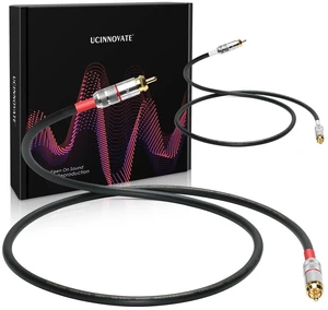 UCINNOVATE 2 Pack RCA Cable 2m, 13 AWG Oxygen Free Copper RCA to RCA Wire | Heavy-Duty Black OFC HiFi RCA Speaker Cable with Gold-Plated Plug for Audio Amplifier amp Home Theater UCINNOVATE 2 Pack RCA Cable 2m, 13 AWG Oxygen Free Copper RCA to RCA Wire | Heavy-Duty Black OFC HiFi RCA Speaker Cable with Gold-Plated Plug for Audio Amplifier amp Home Theater