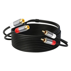 2 RCA Extension Cable, 2 RCA Male to 2 RCA Female Stereo Audio Cable, 40Ft | RCA Gold-Plated Adapter Connector Subwoofer Extension Cord, Compatible with DVD Player, Amplifiers, Speaker, Home theater 2 RCA Extension Cable, 2 RCA Male to 2 RCA Female Stereo Audio Cable, 40Ft | RCA Gold-Plated Adapter Connector Subwoofer Extension Cord, Compatible with DVD Player, Amplifiers, Speaker, Home theater