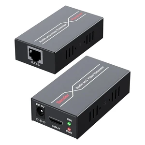HUIGUCOMM HDMI Extender Over Ethernet, 196ft 1080P 60Hz with POC and EDID | HDMI Over Cat5e Cat6 Cat7 Balun Kit, Bi-Directional POC, 3D Support for TV, Projector, Monitor and Home Theater HUIGUCOMM HDMI Extender Over Ethernet, 196ft 1080P 60Hz with POC and EDID | HDMI Over Cat5e Cat6 Cat7 Balun Kit, Bi-Directional POC, 3D Support for TV, Projector, Monitor and Home Theater