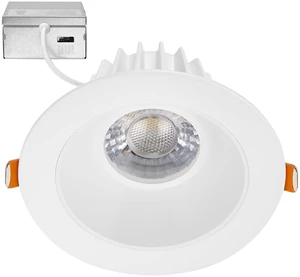 Maxxima 4" Anti-Glare LED Downlight Canless, 1200 Lumens, 5 CCT, White | Color Temperature Selectable 2700K/3000K/3500K/4000K/5000K, Dimmable Recessed Fixture, IC Rated, 90 CRI, J-Box Included Maxxima 4" Anti-Glare LED Downlight Canless, 1200 Lumens, 5 CCT, White | Color Temperature Selectable 2700K/3000K/3500K/4000K/5000K, Dimmable Recessed Fixture, IC Rated, 90 CRI, J-Box Included