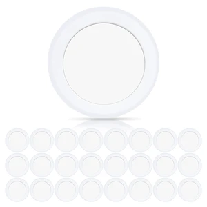 ECOELER 6 Dimmable LED Flush Mount Disc Lights, 16.5W, 1000Lm, 5000K Day Light, Surface Mount Ceiling Light Installs with Junction Box or Recessed Can, Energy Star & ETL-Listed, 24 Pack ECOELER 6 Dimmable LED Flush Mount Disc Lights, 16.5W, 1000Lm, 5000K Day Light, Surface Mount Ceiling Light Installs with Junction Box or Recessed Can, Energy Star & ETL-Listed, 24 Pack