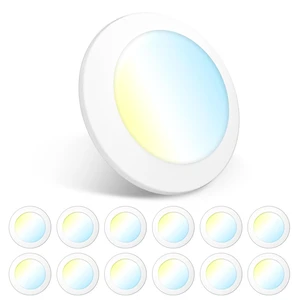12 Pack 5/6 Inch 5CCT LED Disk Lights, Dimmable Flush Mount Ceiling | Recessed Disc Light, 2700K/3000K/4000K/5000K/6000K Selectable, 15W=110W, 1100LM, Low Profile Surface Mount Can Light, ETL&FCC 12 Pack 5/6 Inch 5CCT LED Disk Lights, Dimmable Flush Mount Ceiling | Recessed Disc Light, 2700K/3000K/4000K/5000K/6000K Selectable, 15W=110W, 1100LM, Low Profile Surface Mount Can Light, ETL&FCC