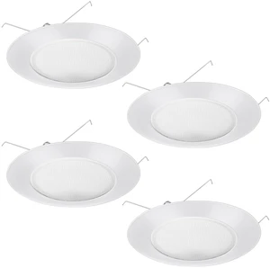 Glooglitter 4 Pcs 6 Inch Shower Trim Recessed Light Covers with Lens | White Albalite Lens Diffuser, Waterproof Ceiling Trim for Wet Bathroom, Replacement with Spring Clips, Easy Install Fixture Glooglitter 4 Pcs 6 Inch Shower Trim Recessed Light Covers with Lens | White Albalite Lens Diffuser, Waterproof Ceiling Trim for Wet Bathroom, Replacement with Spring Clips, Easy Install Fixture