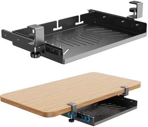 BYMECOST Sliding No Drill Under Desk Laptop Mount, Metal Storage Shelf | Slide Out Laptop Storage Tray for Macbook, Mac Mini, Anti-scratch Silicone, fits Office, Gaming, Workstations BYMECOST Sliding No Drill Under Desk Laptop Mount, Metal Storage Shelf | Slide Out Laptop Storage Tray for Macbook, Mac Mini, Anti-scratch Silicone, fits Office, Gaming, Workstations