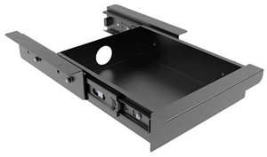Mofangtech Under Desk Mounted Sliding Pull-out Drawer for Office Desk | Table Storage Organizer for Sit Stand Workstation- W 9.8" x D 9.8" x 2.5", Metal, Black (Small) Mofangtech Under Desk Mounted Sliding Pull-out Drawer for Office Desk | Table Storage Organizer for Sit Stand Workstation- W 9.8" x D 9.8" x 2.5", Metal, Black (Small)