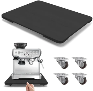 360° Rolling Tray for Coffee Maker, Sliding Tray Countertop Appliance Slider with Rubber Wheels for Heavy Kitchen Appliances, Easily from Under Cabinet (13" W x 16" D, Black) 360° Rolling Tray for Coffee Maker, Sliding Tray Countertop Appliance Slider with Rubber Wheels for Heavy Kitchen Appliances, Easily from Under Cabinet (13" W x 16" D, Black)
