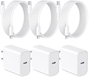 3 Pack [Apple MFi Certified] iPhone 14 13 12 Pro Max Charger Fast Charging | 20W Type C Charger Block with 6FT USB C to LightningCable Compatible for iPhone 14 13 12 11 Pro Max XS XR X 8 7 AirPods Pro