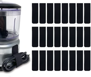Cable Clams by Wrap-It Storage - 3" (24-Pack) Black | Cord Organizer for Appliances Strips with Adhesive for Office Organization and to Hide TV, Desk, or PC Cord Management Cable Clams by Wrap-It Storage - 3" (24-Pack) Black | Cord Organizer for Appliances Strips with Adhesive for Office Organization and to Hide TV, Desk, or PC Cord Management