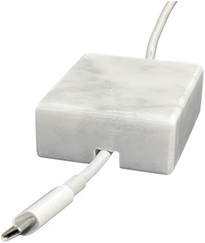 Craftsman Stoneworks Cord Organizer Polished Marble Cable Tidy, Single | Handmade polished marble cord holder for nightstands and desks. Fits most USB and phone charging cables. Non-slip. Craftsman Stoneworks Cord Organizer Polished Marble Cable Tidy, Single | Handmade polished marble cord holder for nightstands and desks. Fits most USB and phone charging cables. Non-slip.