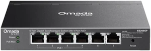 Omada ES206GP, 6 Port Gigabit Easy Managed PoE Switch | 65W Budget, PoE+ Compliant, Up to 250m PoE Distance, Auto Recovery, VLAN, Auto Loop Prevention, Fanless, Managed by Omada Omada ES206GP, 6 Port Gigabit Easy Managed PoE Switch | 65W Budget, PoE+ Compliant, Up to 250m PoE Distance, Auto Recovery, VLAN, Auto Loop Prevention, Fanless, Managed by Omada