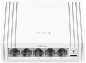 Cudy 5 Port 2.5G Easy Smart Switch, USB-C Powered, Compact, HS105U | 5x 2.5GbE, Type-C powered, 25 Gbps capacity, web-config managed, port isolation, QoS, LAG, ultra-slim plastic, travel ready Cudy 5 Port 2.5G Easy Smart Switch, USB-C Powered, Compact, HS105U | 5x 2.5GbE, Type-C powered, 25 Gbps capacity, web-config managed, port isolation, QoS, LAG, ultra-slim plastic, travel ready