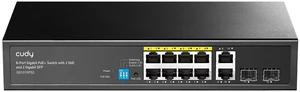 Cudy 12 Port Gigabit Smart Switch, 120W PoE, 2 SFP, GS1010PS2 | 8x 802.3af/at, 2x GbE, 2x fiber, 20 Gbps capacity, port isolation/250m mode, SPCC body, 256x170x44mm, silent design Cudy 12 Port Gigabit Smart Switch, 120W PoE, 2 SFP, GS1010PS2 | 8x 802.3af/at, 2x GbE, 2x fiber, 20 Gbps capacity, port isolation/250m mode, SPCC body, 256x170x44mm, silent design