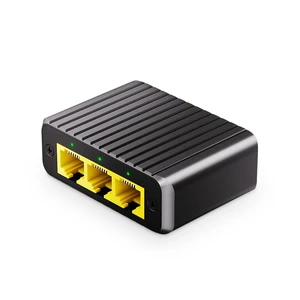 Binardat 1 to 3 Gigabit Network Splitter, 4 Port Ethernet Switch, Type-C Power Supply, Metal Case Mini Size Plug and Play Binardat 1 to 3 Gigabit Network Splitter, 4 Port Ethernet Switch, Type-C Power Supply, Metal Case Mini Size Plug and Play