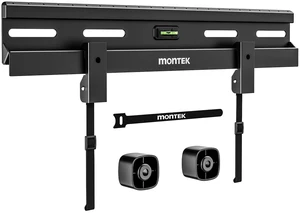No Stud TV Wall Mount for 23-65 Inch Flat & Curved TVs up to 132 lbs | No Drill & Low Profile Studless TV Mount, Max VESA 400×400mm, 4X Load Tested, Easy Install, for Drywall,Wood Studs,Concrete