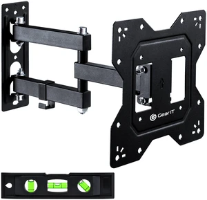GEARit Full Motion TV Wall Mount 23 to 43 inch Swivel Tilt VESA 75 100 200 | Holds up to 66 lbs, Articulating Extension Arm, Swivel Tilt and Level, Monitor and TV, Hardware Included