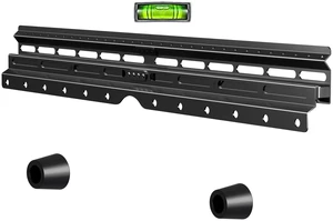 XINLEI No Stud TV Wall Mount, Drywall Studless TV Hanger for Most 32-75 inch Flat Screen TVs, Holds up to 100lbs, No Stud, No Drill, No Anchors, Easy Install (MF81M)