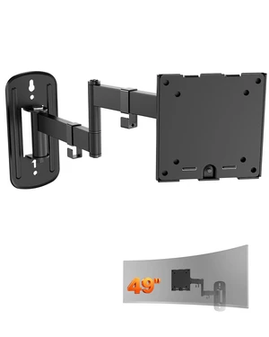 Monitor Wall Mount for up to 49 inch Ultrawide Screens, Max Holds 44lbs | Low Profile Wall Mount Monitor Arm, Fully Adjustable Dual Steel Arm with 4.1" to 18.1" Extension, VESA 75/100 mm, Black Monitor Wall Mount for up to 49 inch Ultrawide Screens, Max Holds 44lbs | Low Profile Wall Mount Monitor Arm, Fully Adjustable Dual Steel Arm with 4.1" to 18.1" Extension, VESA 75/100 mm, Black