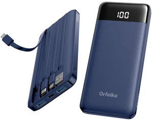 Orfeika Fast Charging Portable Charger Power Bank with Built-in 4 Cables | 10000mAh|Ultra-Slim&Light|Flight-Safe|Power 6 Devices at Once|22.5W|Battery Pack For iPhone,Samsung,Google|Travel Essentials Orfeika Fast Charging Portable Charger Power Bank with Built-in 4 Cables | 10000mAh|Ultra-Slim&Light|Flight-Safe|Power 6 Devices at Once|22.5W|Battery Pack For iPhone,Samsung,Google|Travel Essentials