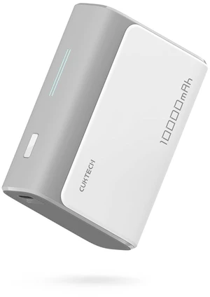 CUKTECH 30W Mini Power Bank, 10000mAh(2S1P) Portable Charger PD3.0 Fast Charging, Dual-Charging Ports Battery Pack, for iPhone 16/15/14/13 Series, Samsung S24/S23/S22, iPad, AirPods, and More (Grey)