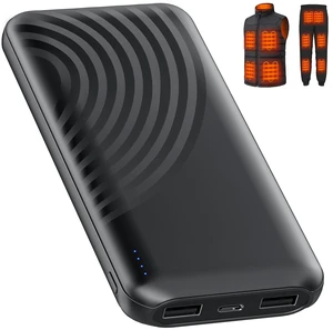 BIUMVP Heated Vest Battery Pack,10000mAh 5V 2A Power Bank Specially Designed for Heated Jacket, Heated Clothes,Heated Coat,Heated Pants.