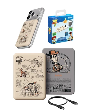 Belkin Disney Toy Story 5 Magnetic Power Bank 5000mAh Portable Charger | Wireless Charging Battery Pack, iPhone 17, iPad, Samsung Galaxy, Pixel, Ultra Slim, USB C Port, USB C Cable, Charge 2 Devices Belkin Disney Toy Story 5 Magnetic Power Bank 5000mAh Portable Charger | Wireless Charging Battery Pack, iPhone 17, iPad, Samsung Galaxy, Pixel, Ultra Slim, USB C Port, USB C Cable, Charge 2 Devices