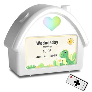 Sinoviwe Kids Alarm Clock with 4.3'' HD Digital Screen, Calendar Countdown Ambient Lighting White Noise Remote Control Function Perfect for Kids Sinoviwe Kids Alarm Clock with 4.3'' HD Digital Screen, Calendar Countdown Ambient Lighting White Noise Remote Control Function Perfect for Kids