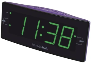 HANNLOMAX HX-112CR Alarm Clock Radio, AM/FM, 1.8 LED Display (Purple) | AM/FM Radio, Digital Clock, Dual Alarm, 1.8 Green LED Display, Dimmer HANNLOMAX HX-112CR Alarm Clock Radio, AM/FM, 1.8 LED Display (Purple) | AM/FM Radio, Digital Clock, Dual Alarm, 1.8 Green LED Display, Dimmer