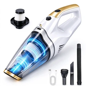 Handheld Vacuum Cordless, Car Vacuum Portable Cordless with LED Light | Strong Suction Hand Vacuum with Washable HEPA Filter and 3 Attachments for Pet Hair, Home, Office Handheld Vacuum Cordless, Car Vacuum Portable Cordless with LED Light | Strong Suction Hand Vacuum with Washable HEPA Filter and 3 Attachments for Pet Hair, Home, Office