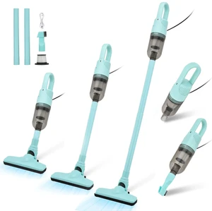 TROURAY Handheld Vacuum Cleaner,6 in 1 Corded Stick Vacuum CleanerGreen | Ideal for Carpet, Hardwood Floor, Car, Lightweight Body, Battery Recharge, Portable & Compant, 180° Rotatable Brush TROURAY Handheld Vacuum Cleaner,6 in 1 Corded Stick Vacuum CleanerGreen | Ideal for Carpet, Hardwood Floor, Car, Lightweight Body, Battery Recharge, Portable & Compant, 180° Rotatable Brush
