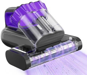 Mattress Vacuum Cleaner, 16KPa Bed Vacuum with 273.5nm UV-C Light | 42,000 RPM Beating & Ultrasonic, Advanced Filter, Dual-Cup Separation, Handheld Vacuum for Bed, Couch, Crib (14FT Cord)