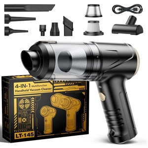 Handheld Vacuum Cleaner, 21000Pa Cordless 4-in-1 Mini Car Vacuum | Brushless Motor, 2 Suction Modes, LED Light and USB-C Charging for Car, Office Desk and Keyboards Handheld Vacuum Cleaner, 21000Pa Cordless 4-in-1 Mini Car Vacuum | Brushless Motor, 2 Suction Modes, LED Light and USB-C Charging for Car, Office Desk and Keyboards