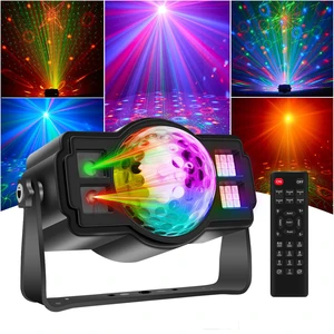 3-in-1 Disco Ball Party Lights, Sound Activated DJ Strobe Light with 60 Patterns, USB Powered LED Projector for Room Decor, Birthday Gift, Christmas Halloween Glow Party Supplies, RGB Stage Lighting 3-in-1 Disco Ball Party Lights, Sound Activated DJ Strobe Light with 60 Patterns, USB Powered LED Projector for Room Decor, Birthday Gift, Christmas Halloween Glow Party Supplies, RGB Stage Lighting